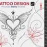 Дизайн татуировки штамп кисти Procreate